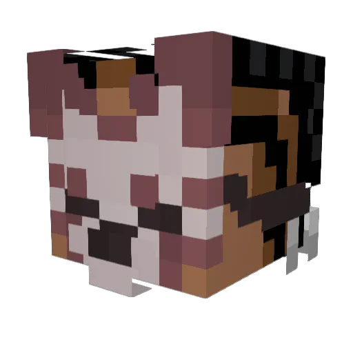 Blazefiree Minecraft avatar head, 3D render