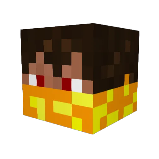Blazegaming123 Minecraft avatar head, 3D render