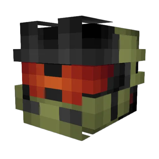 Blazekop Minecraft avatar head, 3D render