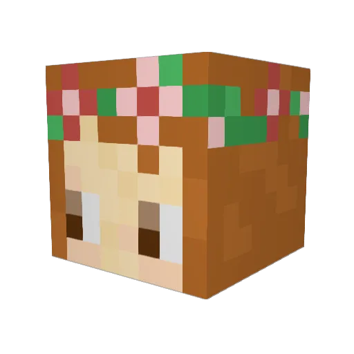 Blazelie Minecraft avatar head, 3D render