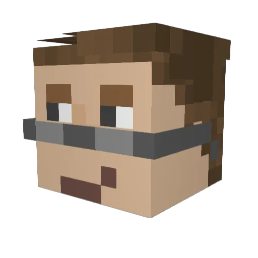 Blazeman_25 Minecraft avatar head, 3D render