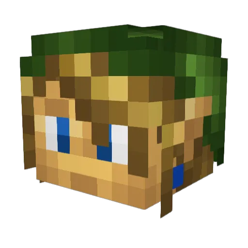 Blazen3000 Minecraft avatar head, 3D render