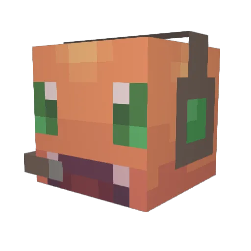 Blazenin Minecraft avatar head, 3D render