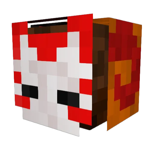 Blazeonia Minecraft avatar head, 3D render