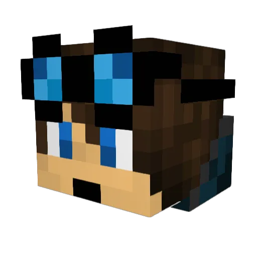 Blazepierce Minecraft avatar head, 3D render
