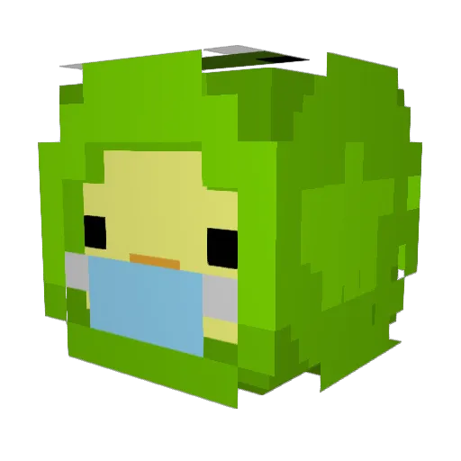 Blazepoint38 Minecraft avatar head, 3D render