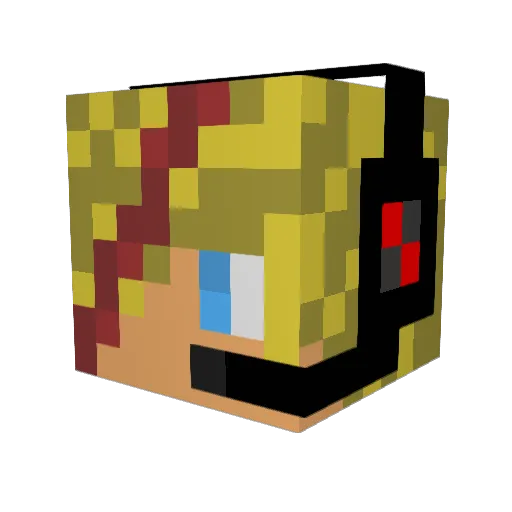 BlazerBro2000 Minecraft avatar head, 3D render