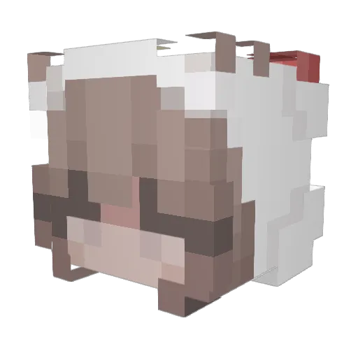 BlazesHuman Minecraft avatar head, 3D render