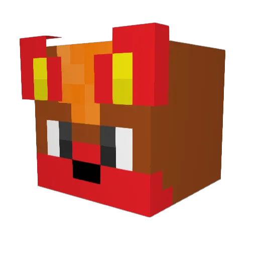 Blazeshepherd Minecraft avatar head, 3D render