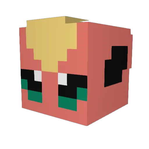 BlazetheFlareon Minecraft avatar head, 3D render