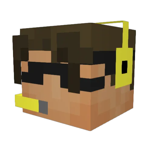 BlazeyDude01 Minecraft avatar head, 3D render