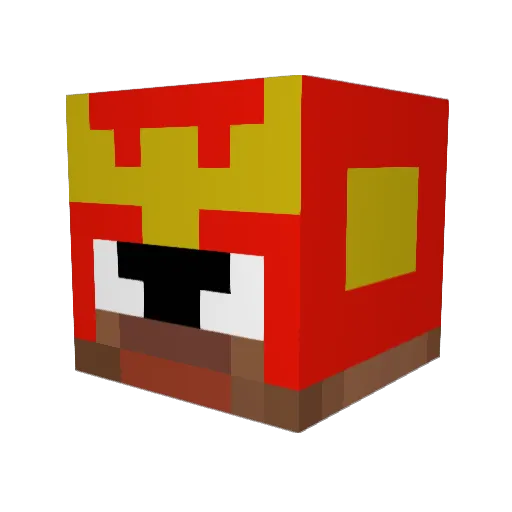 Blazikus Minecraft avatar head, 3D render