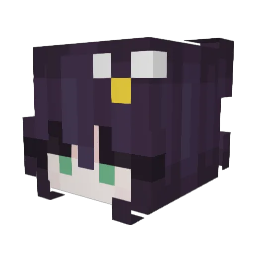 Blazincat16 Minecraft avatar head, 3D render