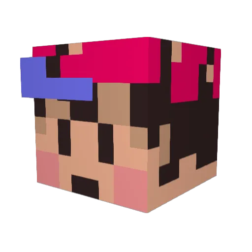 BlazingBeaster Minecraft avatar head, 3D render