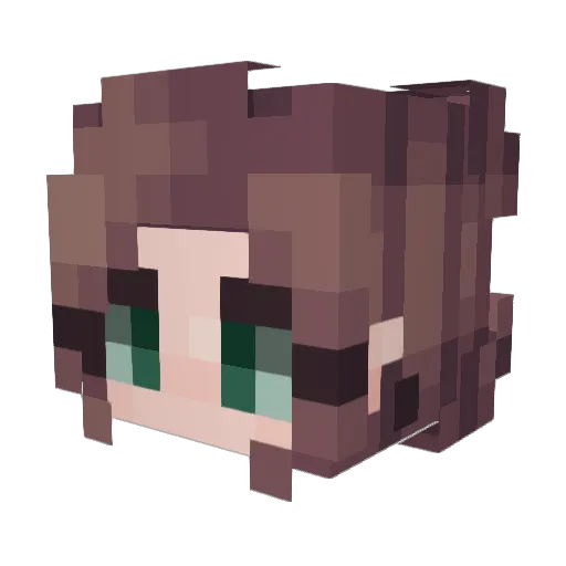 BlazingBlight Minecraft avatar head, 3D render