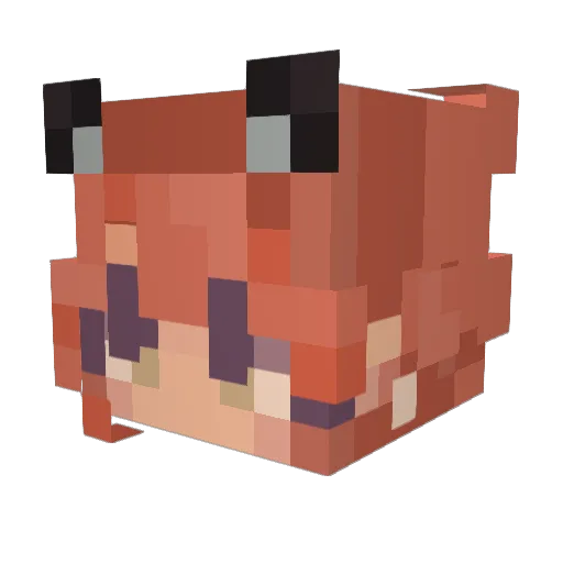 BlazingBluePanda Minecraft avatar head, 3D render
