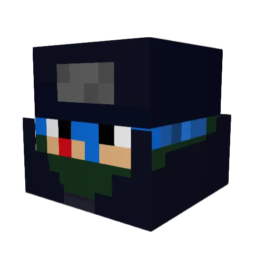 BlazingGryphon Minecraft avatar head, 3D render