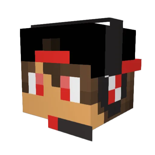 BlazingPants Minecraft avatar head, 3D render