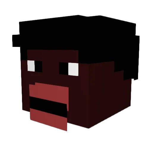 BlazingThunder12 Minecraft avatar head, 3D render