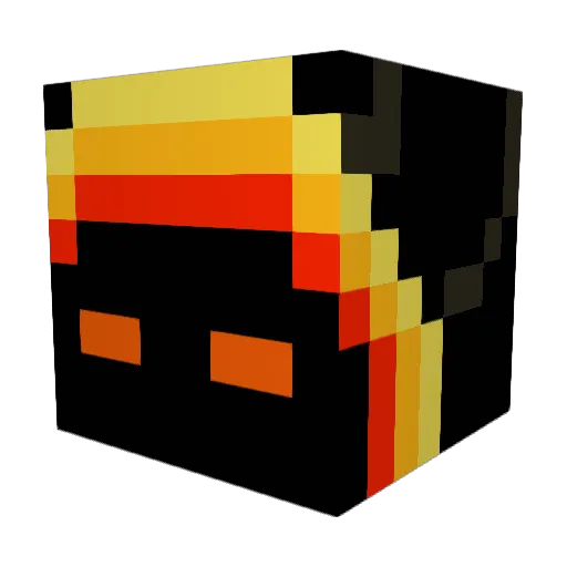 BlazingWolf10 Minecraft avatar head, 3D render