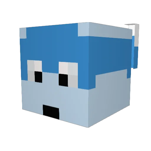 Blazing_Bacon Minecraft avatar head, 3D render