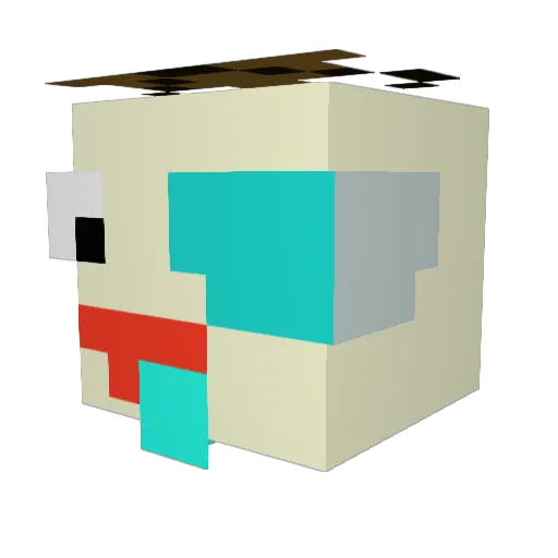 Blazingpaco Minecraft avatar head, 3D render