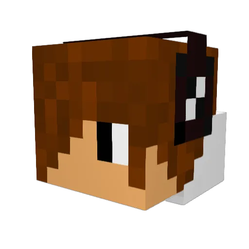 Blazingrod Minecraft avatar head, 3D render
