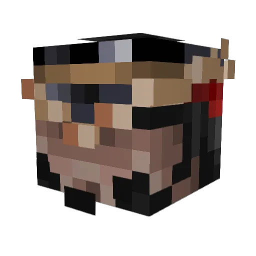 Blazingstrife Minecraft avatar head, 3D render