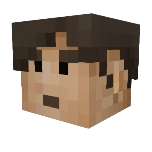 Blazist Minecraft avatar head, 3D render
