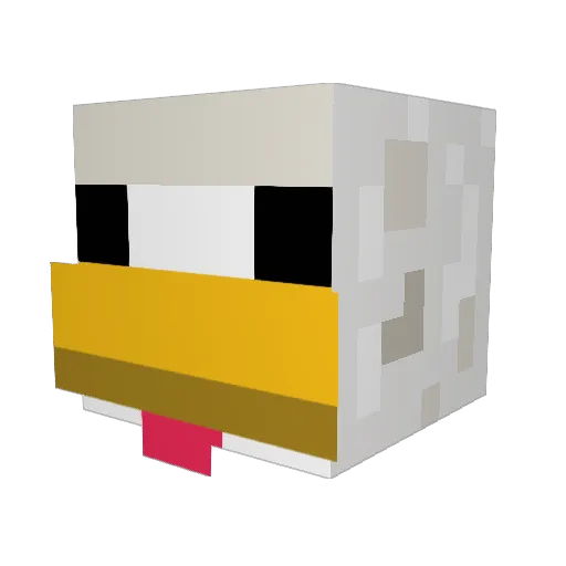 Blazkai Minecraft avatar head, 3D render