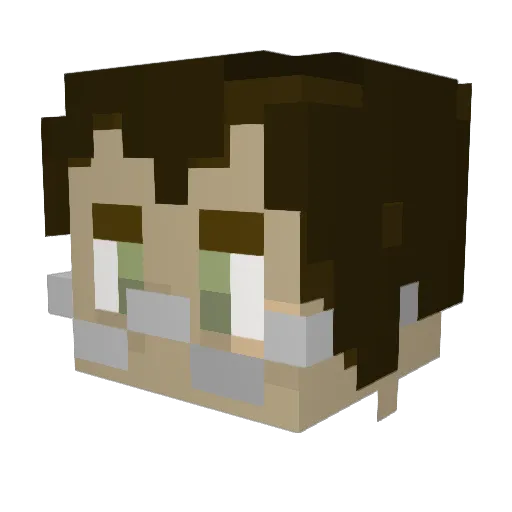Blazvk Minecraft avatar head, 3D render