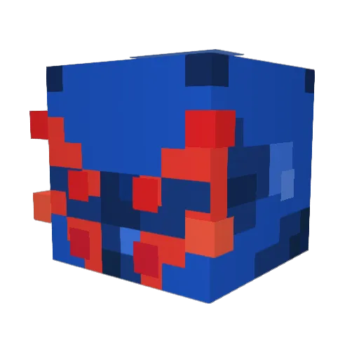 Blazyyyyyy Minecraft avatar head, 3D render