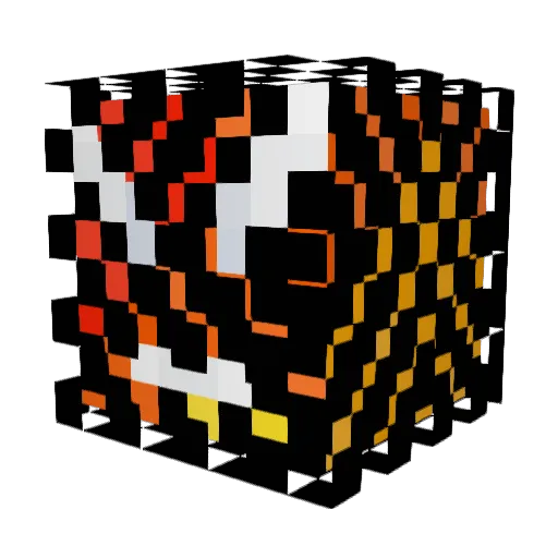 Blazzerly Minecraft avatar head, 3D render