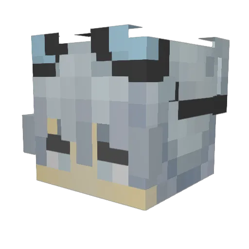 Blccm Minecraft avatar head, 3D render