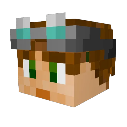 BlckSwrd1234 Minecraft avatar head, 3D render