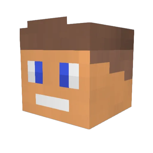 Blckmystry Minecraft avatar head, 3D render