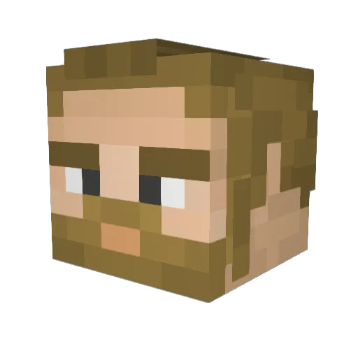 Bldr1 Minecraft avatar head, 3D render