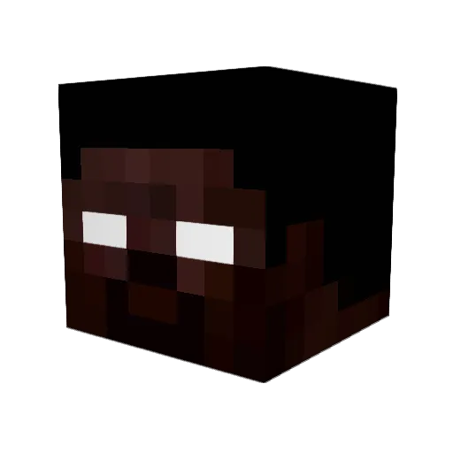 Bldshd Minecraft avatar head, 3D render