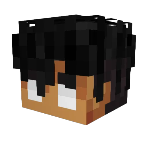 BleachedBaby Minecraft avatar head, 3D render