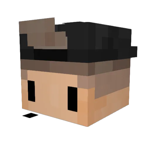 BleachedBooty Minecraft avatar head, 3D render