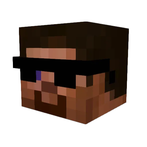 Bleached_Mexican Minecraft avatar head, 3D render