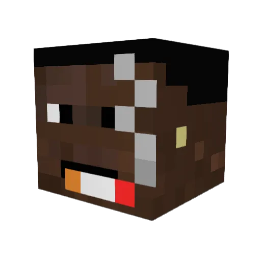 Bleachinq Minecraft avatar head, 3D render