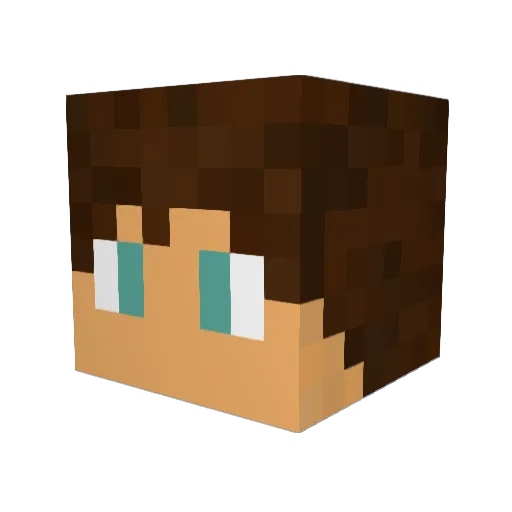 Bleak888 Minecraft avatar head, 3D render