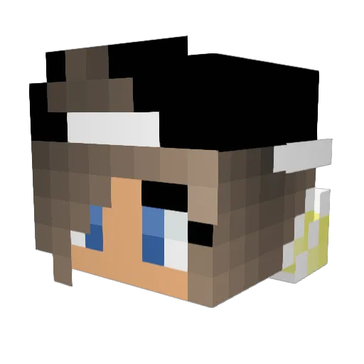BlearyAtol Minecraft avatar head, 3D render