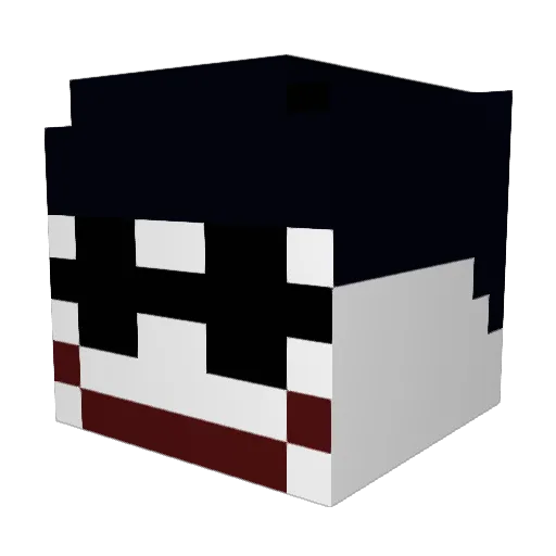 Bleatox Minecraft avatar head, 3D render
