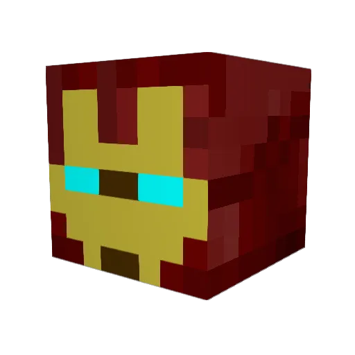 Blechfaust Minecraft avatar head, 3D render