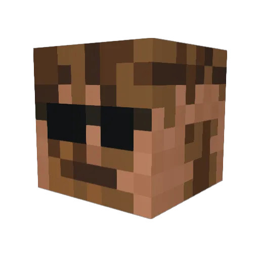 Bledig76 Minecraft avatar head, 3D render
