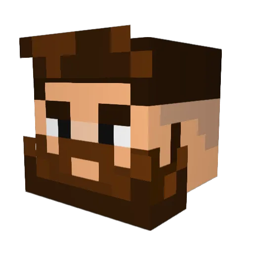 Bledothegoat Minecraft avatar head, 3D render
