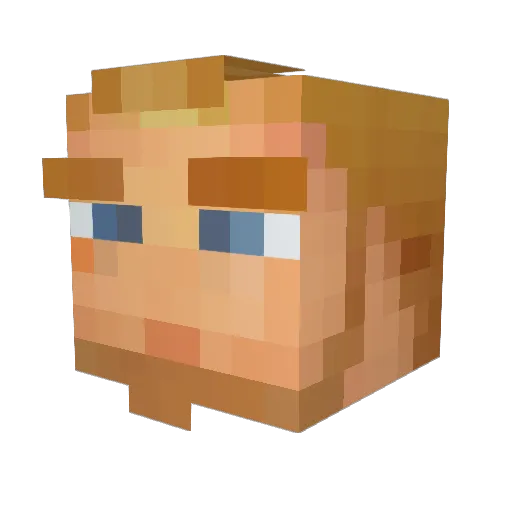 Bleear Minecraft avatar head, 3D render