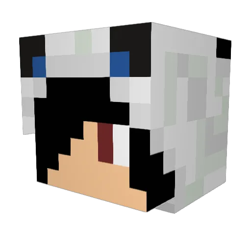 Bleed2die Minecraft avatar head, 3D render